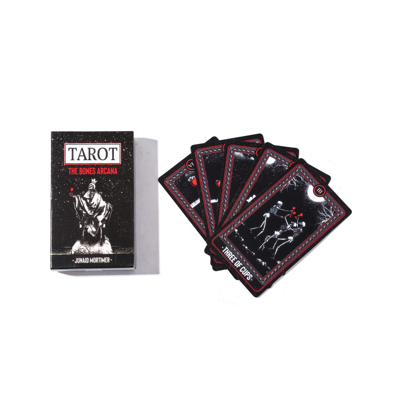 Juego de regalo de lujo con tarjetas de tarot de lámina dorada