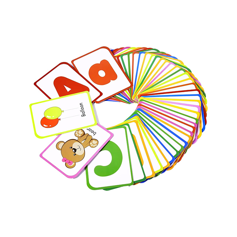 Juego de tarjetas flash educativas de doble cara de 52 piezas para aprendizaje temprano