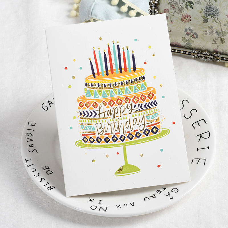 Tarjetas de felicitación de cumpleaños plegadas
