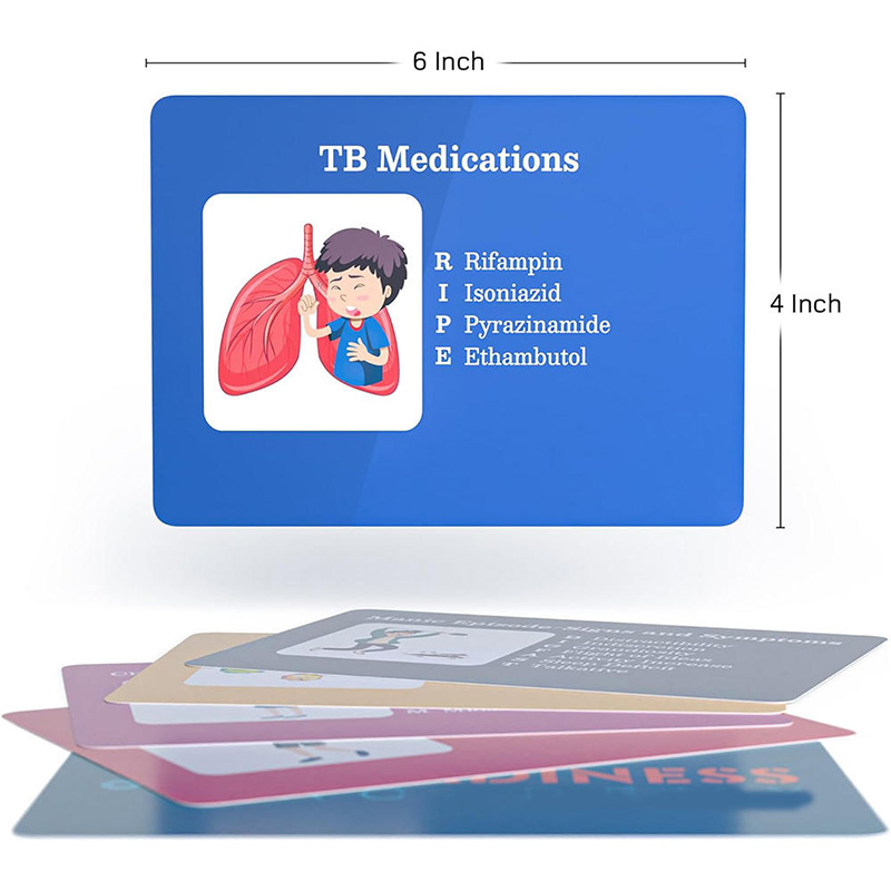 Tarjetas didácticas sobre mnemónicos de enfermería: tarjetas de aprendizaje de estudios médicos para estudiantes