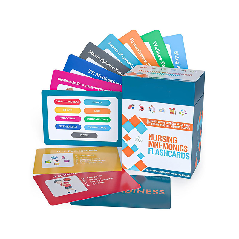 Tarjetas didácticas sobre mnemónicos de enfermería: tarjetas de aprendizaje de estudios médicos para estudiantes