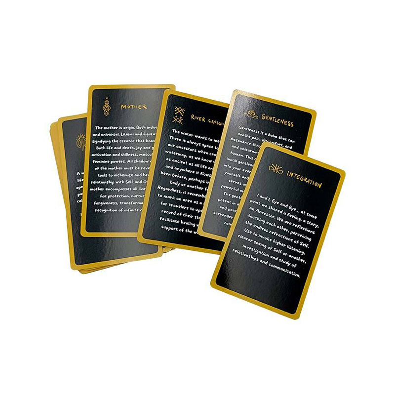 Tarjetas de oración de las Escrituras con borde dorado