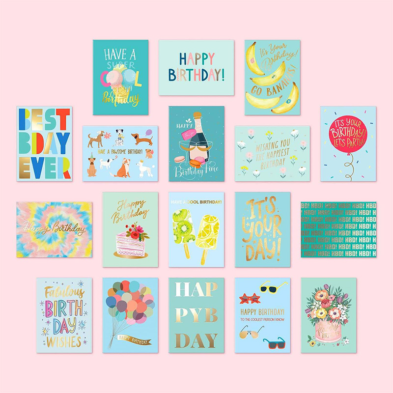 Juego de tarjetas de felicitación variadas de primera calidad.