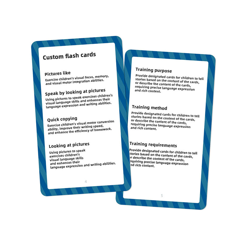 Tarjetas didácticas impresas personalizadas: tarjetas educativas personalizadas de aprendizaje