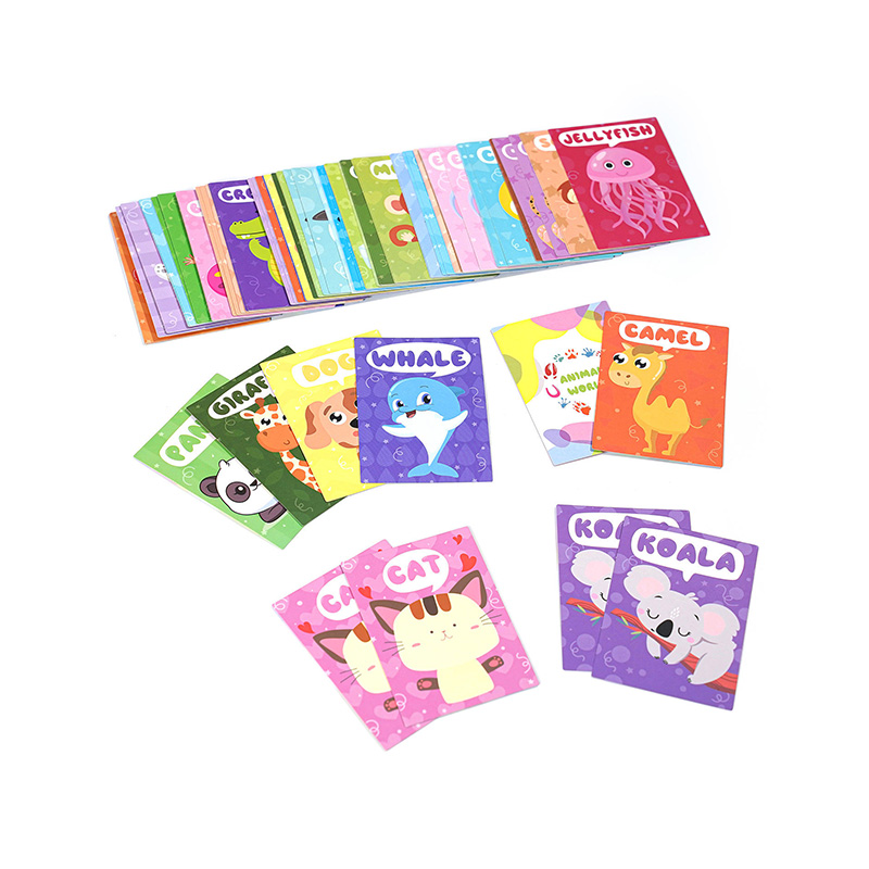 Juego de tarjetas flash de combinación de memoria: tarjetas de aprendizaje interactivas para niños