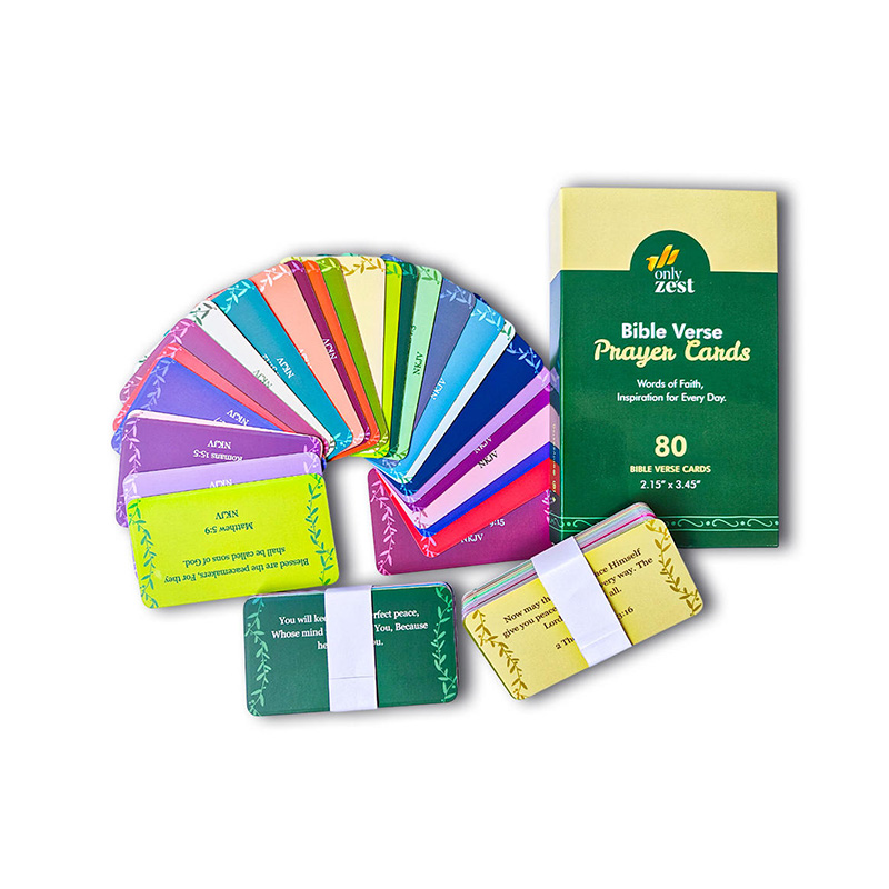 Conjunto diario de tarjetas de oración con versículos bíblicos