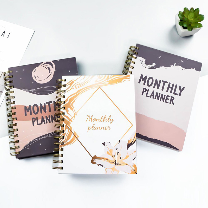 Spiral Goal Planner Notebook with Long Term Goals and Monthly Planning Pages