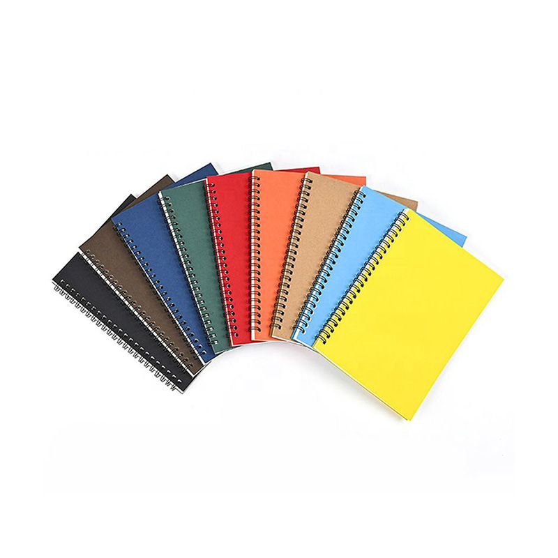 Colorful Hardcover Spiral Notebook Set with Double Coil Binding