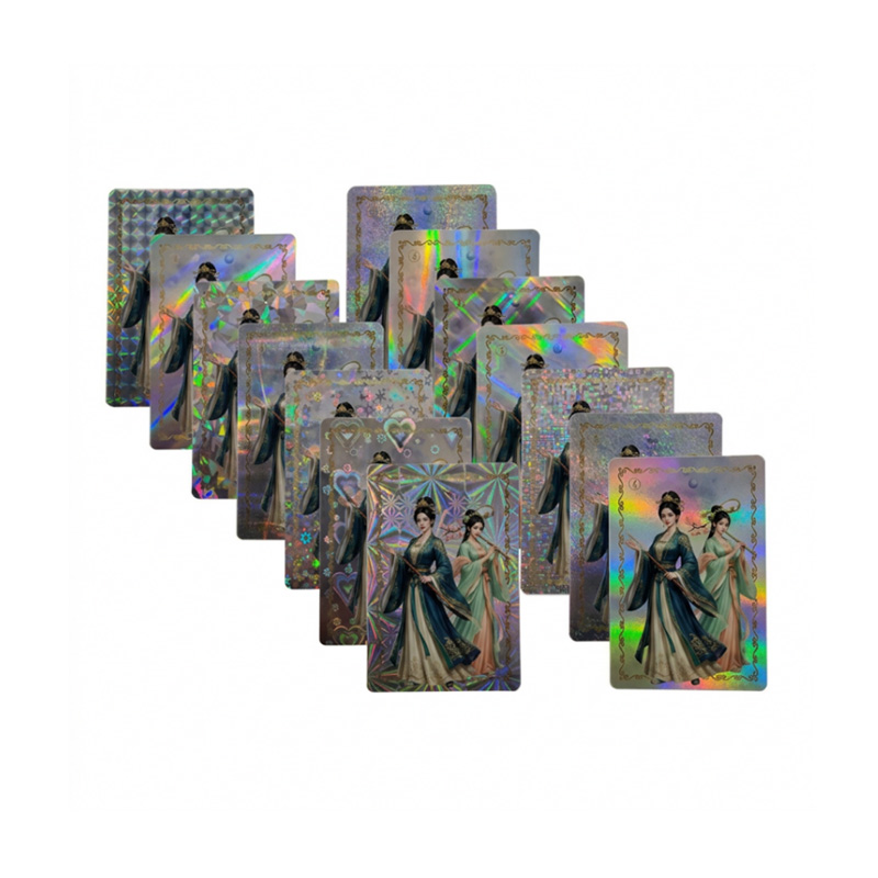Caja de sobres de cartas coleccionables de fantasía.