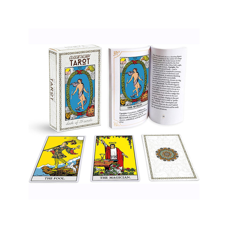 Baraja de cartas de tarot de reproducción vintage