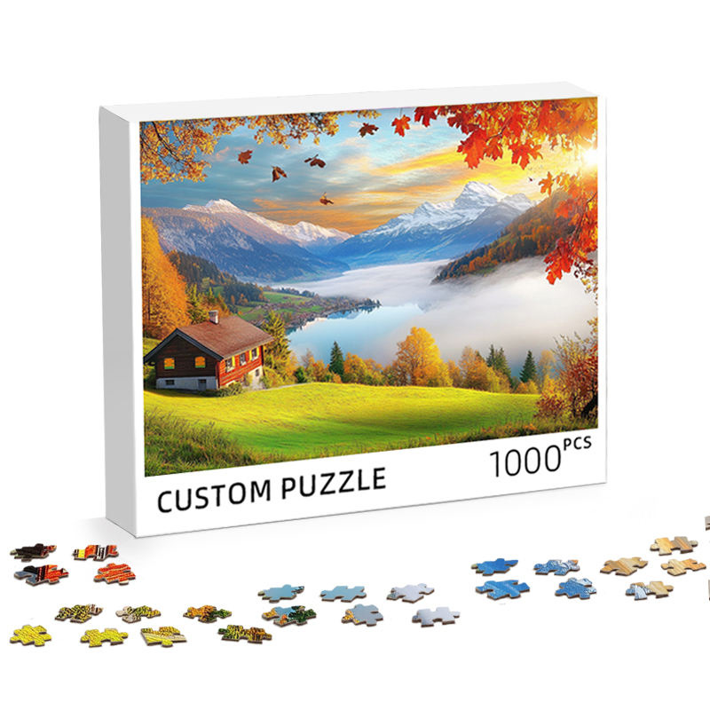 Rompecabezas de 1000 piezas de hojas de otoño.