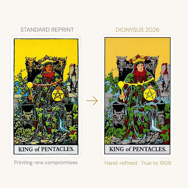 Baraja de cartas de tarot de reproducción vintage