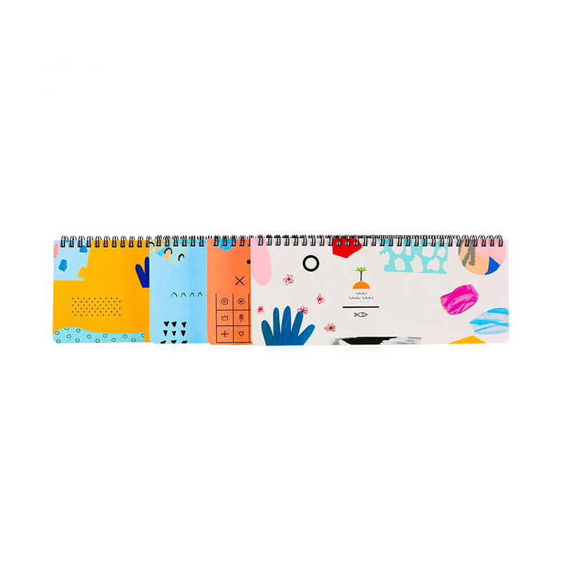 Abstract Memphis Spiral Notebook with Creative Graphic Cover Design