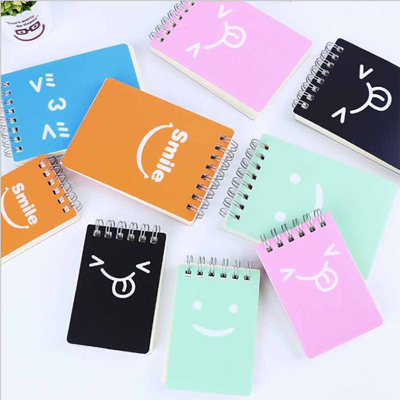 Cute Smile Face Mini Spiral Notebook