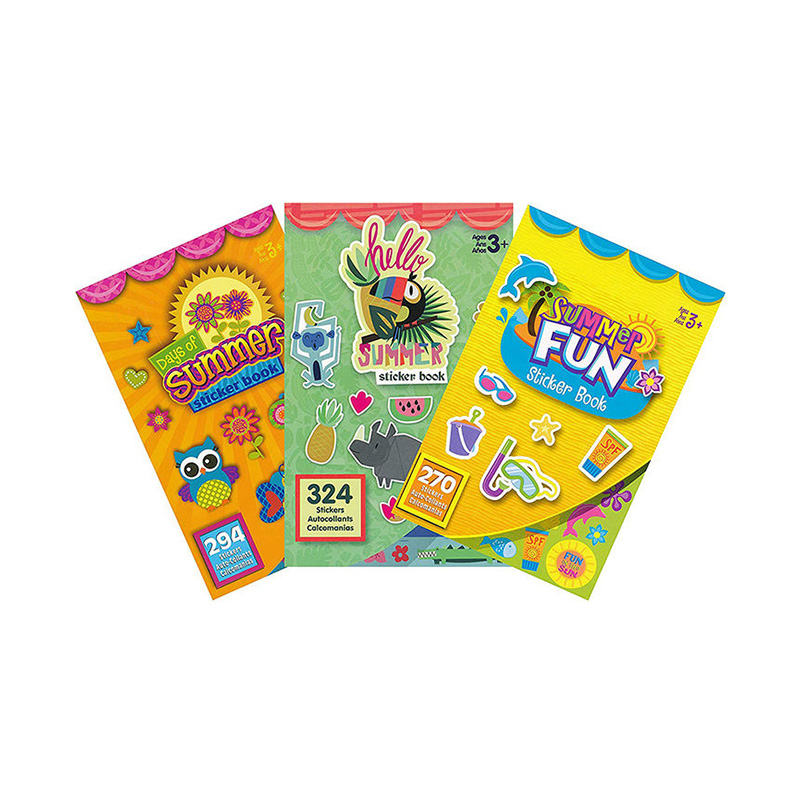 270PCS Summer Theme Sticker Book for Kids with Multilingual Labels