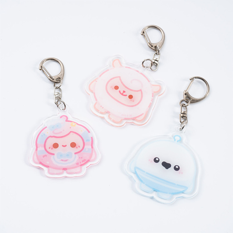 Llavero acrilico de dibujos animados personalizado con lindos diseños de personajes