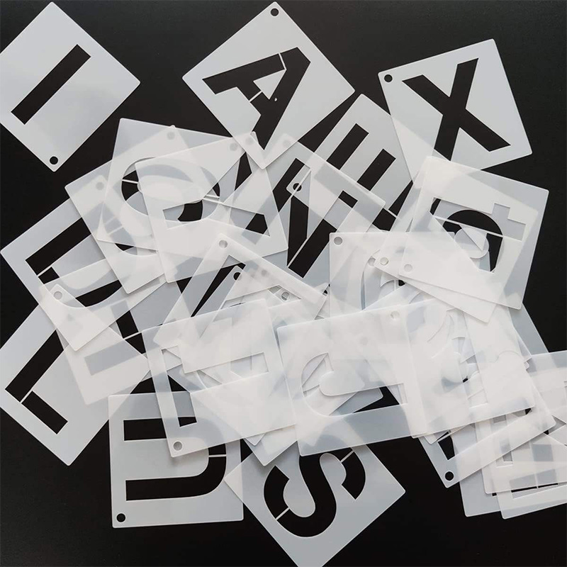 Reusable Plastic Letter Stencil Template Set