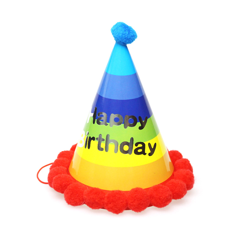 Pom Pom Birthday Party Hats Set
