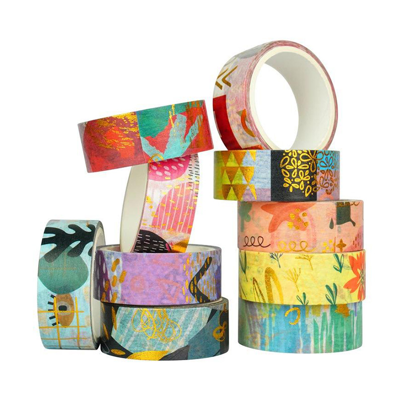 Gold Foil Abstract Pattern Washi Tape for Creative Decoration