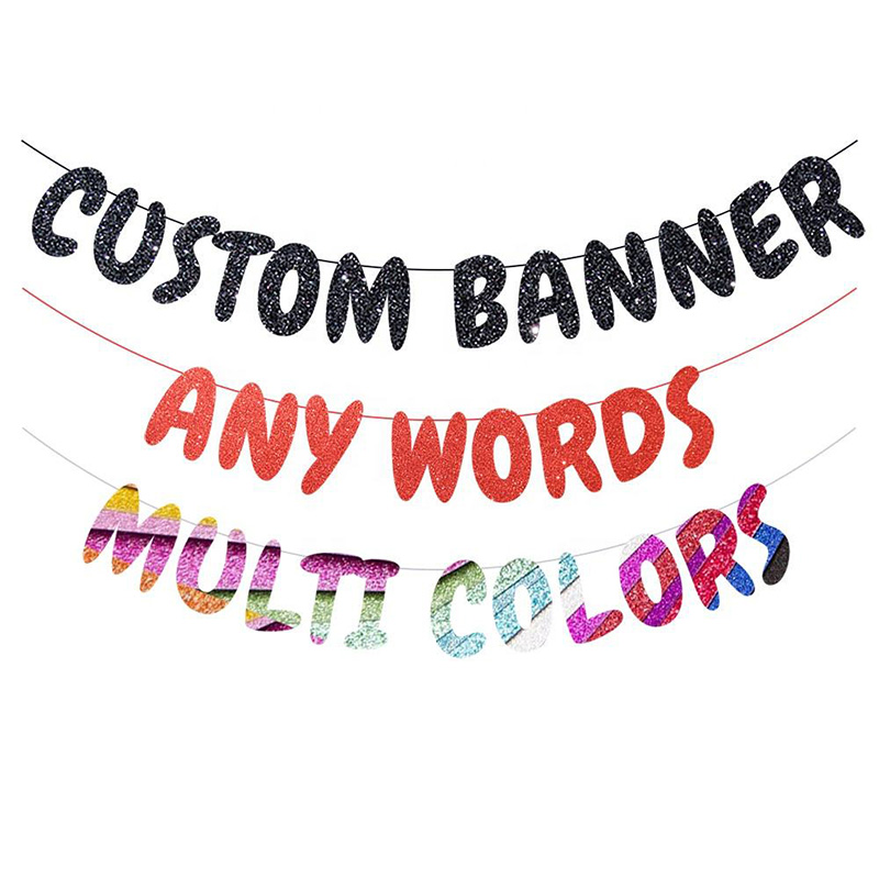 Glitter Celebration Banner Set