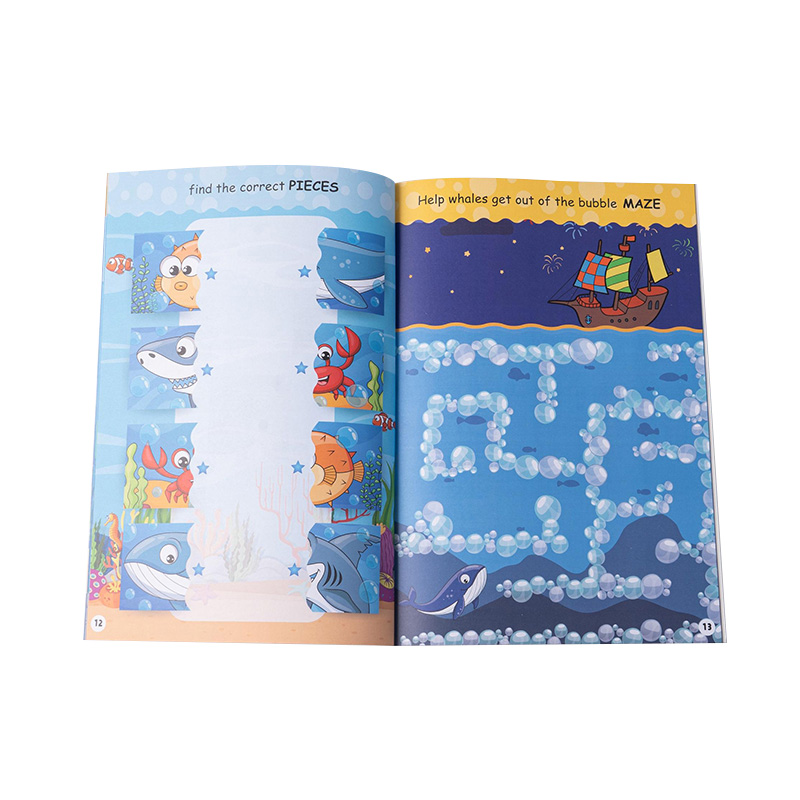 Ocean Theme Cartoon Sticker Sheet for Kids DIY Sticker Book