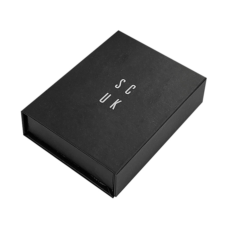 Black Magnetic Book Style Gift Box with Custom Foam Insert