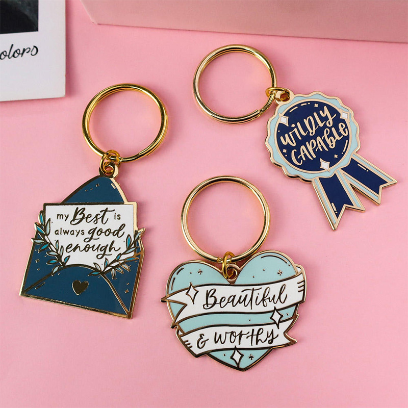 Llavero de metal promocional personalizado con 9 opciones de artesanía.