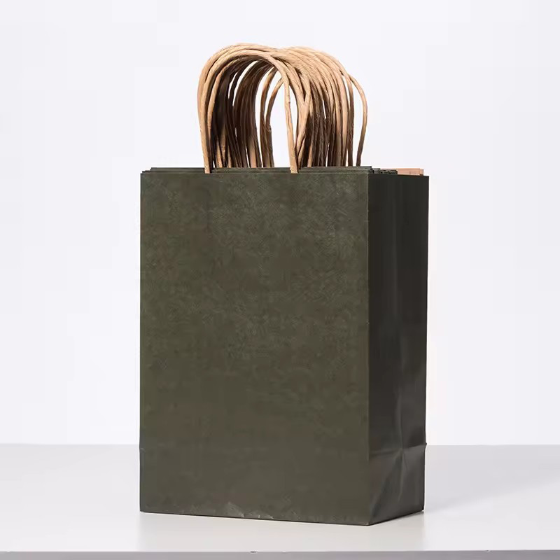 Multi Style Printed Kraft Paper Gift Shopping Bags Set