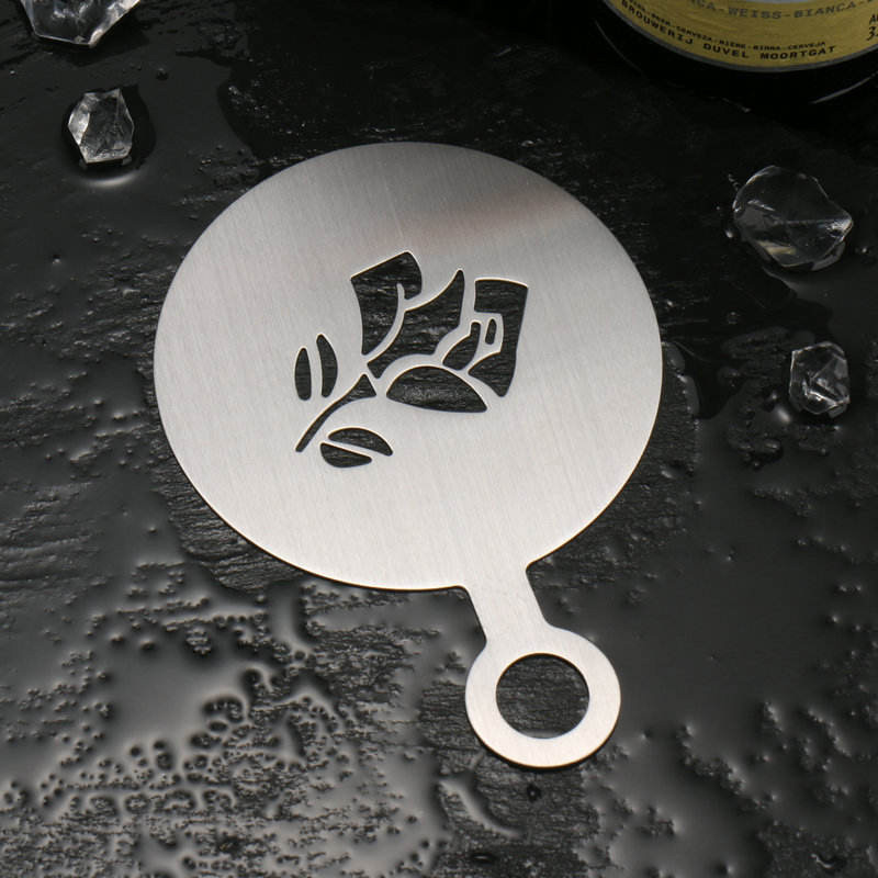 Stainless Steel Coffee Powder Shaker Stencil Set